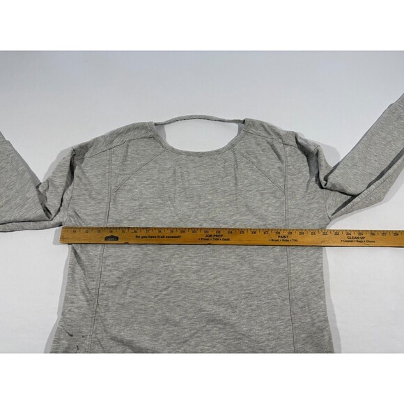 Sweaty Betty Essentials Logo Gray Open Back Oversized Sweatshirt Womens Top Sz M - Picture 6 of 12